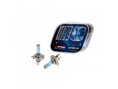 Галогенные лампы Optima Astero H4 +80% White 5000K от OPTIMA Галогенные лампы Optima Astero H4 +80% White 5000K
