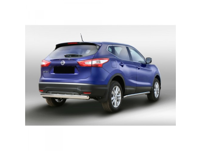 Защита задняя 75х42 овальная,Nissan Qashqai 2014-, NQSH.75.5080