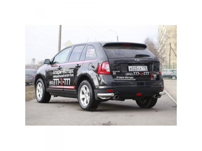 Защита задняя уголки d76,Ford Edge 2014-, FEDG.76.5036 от SOUZ96 Защита задняя уголки d76,Ford Edge 2014-, FEDG.76.5036